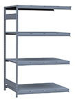 Medium Duty Mini-Rack Shelving - 48" W x 36" D x 75"H, Adder w/ 4 Shelves & Steel Decking