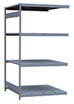 Medium Duty Mini-Rack Shelving - 48" W x 48" D x 87" H, Adder w/ 4 Shelves & Steel Decking