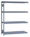 Medium Duty Mini-Rack Shelving - 60" W x 18" D x 75"H, Adder w/ 4 Shelves & Steel Decking