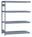 Medium Duty Mini-Rack Shelving - 60" W x 24" D x 75"H, Adder w/ 4 Shelves & Steel Decking