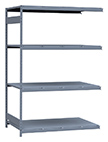 Medium Duty Mini-Rack Shelving - 60" W x 36" D x 87" H, Adder w/ 4 Shelves & Steel Decking