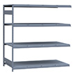 Medium Duty Mini-Rack Shelving - 72" W x 36" D x 75"H, Adder w/ 4 Shelves & Steel Decking