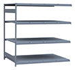 Medium Duty Mini-Rack Shelving - 72" W x 48" D x 75"H, Adder w/ 4 Shelves & Steel Decking