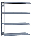 Medium Duty Mini-Rack Shelving - 72" W x 24" D x 87" H, Adder w/ 4 Shelves & Steel Decking