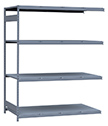 Medium Duty Mini-Rack Shelving - 72" W x 36" D x 87" H, Adder w/ 4 Shelves & Steel Decking