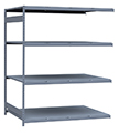 Medium Duty Mini-Rack Shelving - 72" W x 48" D x 87" H, Adder w/ 4 Shelves & Steel Decking