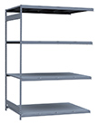 Medium Duty Mini-Rack Shelving - 72" W x 48" D x 99" H, Adder w/ 4 Shelves & Steel Decking