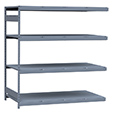 Heavy Duty Mini-Rack Shelving - 72" W x 36" D x 75"H, Adder w/ 4 Shelves & Steel Decking