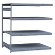 Heavy Duty Mini-Rack Shelving - 72" W x 48" D x 75"H, Adder w/ 4 Shelves & Steel Decking