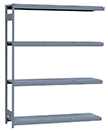 Heavy Duty Mini-Rack Shelving - 72" W x 18" D x 87" H, Adder w/ 4 Shelves & Steel Decking
