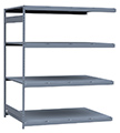 Heavy Duty Mini-Rack Shelving - 72" W x 48" D x 87" H, Adder w/ 4 Shelves & Steel Decking