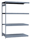 Heavy Duty Mini-Rack Shelving - 72" W x 36" D x 99" H, Adder w/ 4 Shelves & Steel Decking
