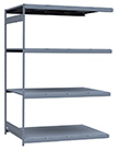 Heavy Duty Mini-Rack Shelving - 72" W x 48" D x 99" H, Adder w/ 4 Shelves & Steel Decking