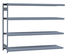 Heavy Duty Mini-Rack Shelving - 96" W x 24" D x 75"H, Adder w/ 4 Shelves & Steel Decking