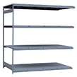Heavy Duty Mini-Rack Shelving - 96" W x 48" D x 99" H, Adder w/ 4 Shelves & Steel Decking