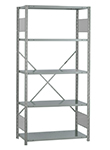 Open Steel Industrial Shelving - 36" W x 12" D x 75" H, 5-Shelf Starter, 750 lbs. cap. per shelf
