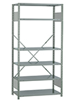 Open Steel Industrial Shelving - 36" W x 24" D x 87" H, 6-Shelf Starter, 625 lbs. cap. per shelf