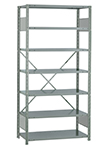 Open Steel Industrial Shelving - 36" W x 18" D x 75" H, 7-Shelf Starter, 800 lbs. cap. per shelf