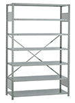 Open Steel Industrial Shelving - 48" W x 24" D x 87" H, 7-Shelf Starter, 600 lbs. cap. per shelf