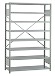 Open Steel Industrial Shelving - 48" W x 24" D x 75" H, 8-Shelf Starter, 600 lbs. cap. per shelf