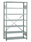 Open Steel Industrial Shelving - 42" W x 24" D x 75" H, 7-Shelf Starter, 650 lbs. cap. per shelf