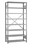 Open Steel Industrial Shelving - 42" W x 24" D x 87" H, 8-Shelf Starter, 650 lbs. cap. per shelf