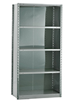 Closed Steel Industrial Shelving - 36" W x 24" D x 75" H, 5-Shelf Starter, 625 lbs. cap. per shelf