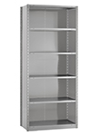 Closed Steel Industrial Shelving - 36" W x 12" D x 75" H, 6-Shelf Starter, 750 lbs. cap. per shelf