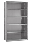 Closed Steel Industrial Shelving - 48" W x 18" D x 87" H, 6-Shelf Starter, 575 lbs. cap. per shelf