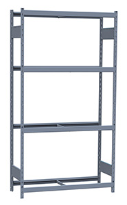 Medium Duty Mini-Rack Shelving - 48" W x 18" D x 75"H, Starter w/ 4 Shelves