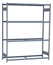 Heavy Duty Mini-Rack Shelving - 72" W x 24" D x 87" H, Starter w/ 4 Shelves