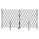 Retractable Folding Gate, Single, 11' - 12' W, 6' 6" Collapsed Ht, 6' Expanded Ht