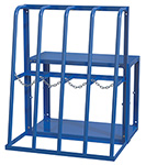Vertical Bar Storage Rack - 4 Openings, 2 Shelves, 48-1/2"W x 24"D x 61"H, 1,500 lbs. Capacity Per Opening