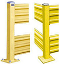 Double High Steel Guard Post: 42" H