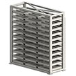 Sheet Metal Stacker with Fork Pockets - 8' H, 11 Shelves, 120"W x 48"D Sheet Size