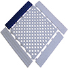 Edge Ramp for Floor Work Tile - Side Section Female - Grit Finish