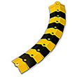 Sidewinder Cable Protective Cover, Adder - 1'L, Black & Yellow