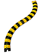 Sidewinder Cable Protective Cover - 3'L, Black & Yellow