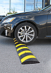 6 Ft. Speed Bump with Yellow Reflective Tape & Cat Eye Reflectors - Recycled Rubber