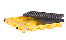 Spill Deck, 4-Drum - 52"S x 52"W x 5-3/4"H, Capacity: 6,000 lbs., 44 gal.