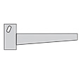 Arm for Medium-Heavy Duty Cantilever - Straight, No Lip, 24"L, 1,200 Lbs. Capacity