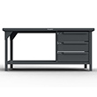 Shop Table with 3 Drawers and 1 Shelf - 60"W x 36"D x 34"H