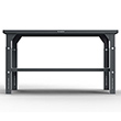 Adjustable Leg Shop Table with Shelf - 72"W x 36"D x 30"H