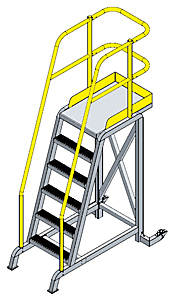 Tip & Roll Mobile Workstand w/72"H Deck