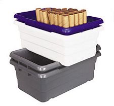 Cross-Stack Tubs - 23-3/4" L x 17-1/4" W x 12" H, Carton of 6