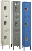 Fully-Assembled Wardrobe Locker - Triple Tier, 1 wide, 12"w x 18"d x 24"h openings