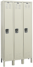 Fully-Assembled Wardrobe Locker - Single Tier, 3 wide, 18"w x 24"d x 72"h opening