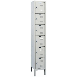 1 Wide Six Tier Galvanite Locker - 12"w x 12"d x 12'h - Assembled