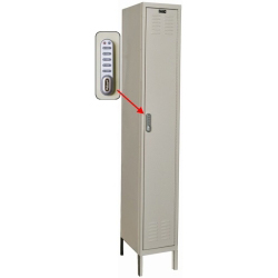 1 Wide Single Tier DigiTech Electronic Access Locker - 12"w x 12"d x 72"h