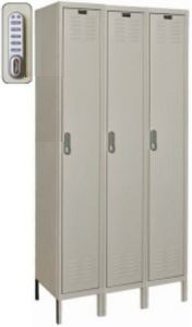 3 Wide Single Tier DigiTech Electronic Access Locker - 12"w x 15"d x 72"h